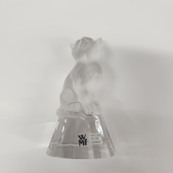WMF Collection Germany Cat Lead Crystal Sculpture Mini 4" Vintage - Picture 4 of 8